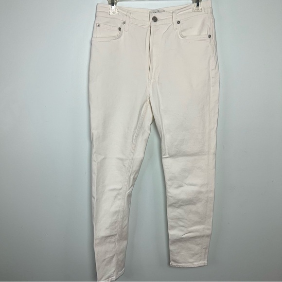 Agolde Denim - Agolde Nico High Rise Slim Leg Jeans White Women's Size 27